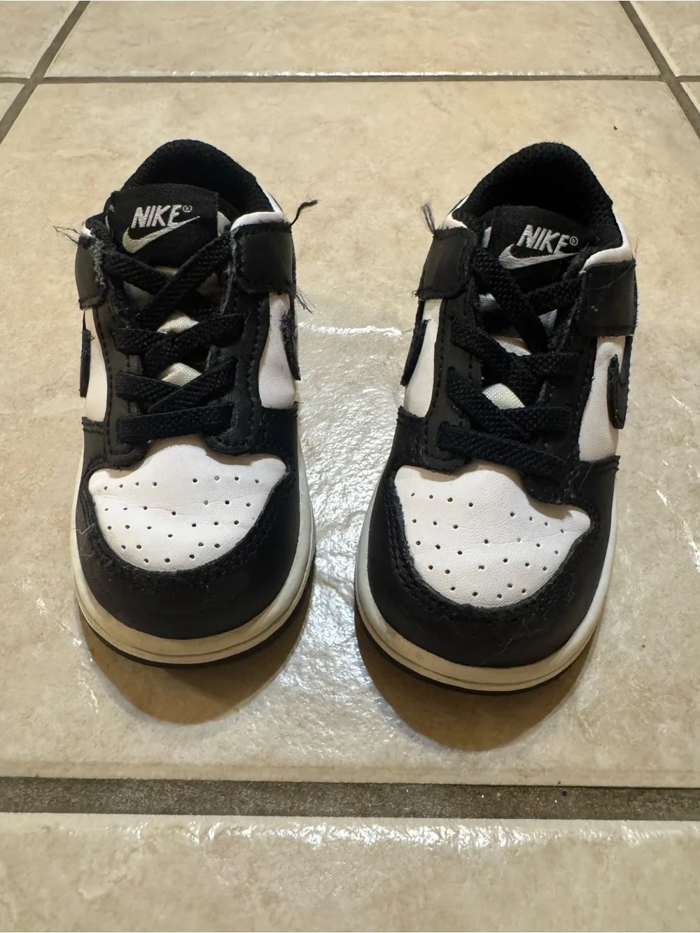 Nike Toddler Black and White Low-Top Sneakers